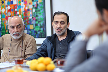 مرتضی اسدی، دبیر بخش نقاشی و بهمن عبدی دبیر بخش کا